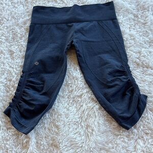 lululemon athletica Charcoal Ruched Leggings